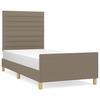 Vidaxl Struttura Letto Senza Materasso Taupe 90X200 Cm Tessuto