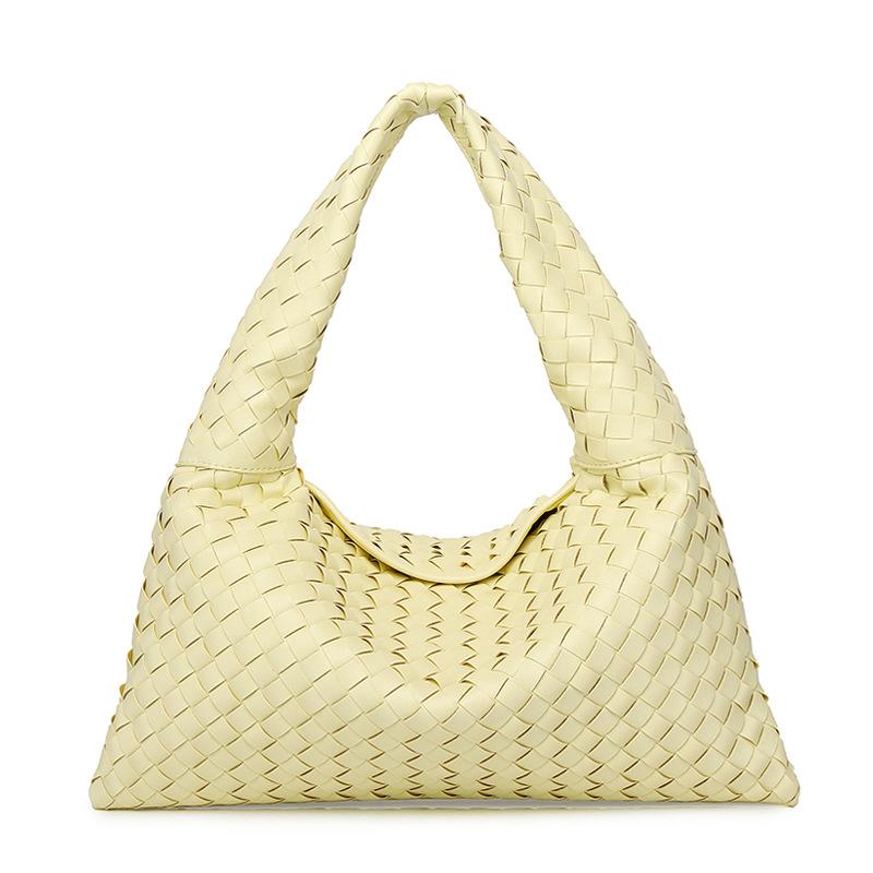 Geantă de hamei din piele, țesută manual, din piele de vacă, geantă tote de capacitate mare, geantă de femei, geantă pentru navetă, umăr, sub axilă