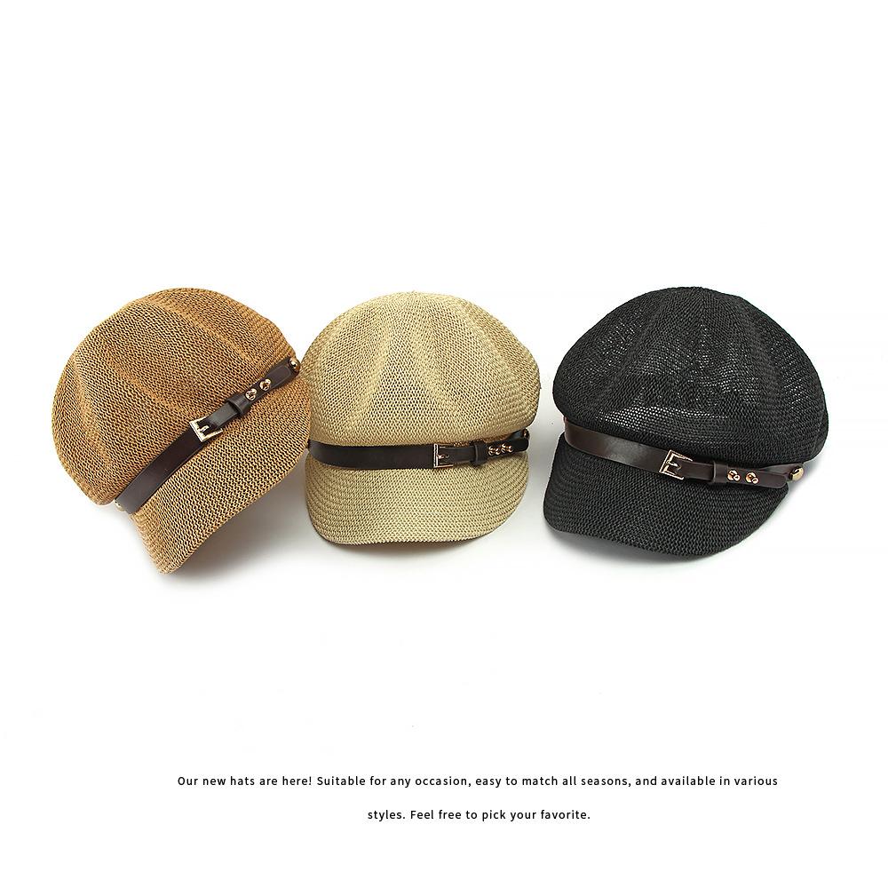 Hollow Mesh Octagonal Hat Women's Summer Outdoor Sunscreen Hat Beret
