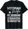 Veteranen-Ehefrau Armee-Ehemann Soldat Spruch Cooles Militärgeschenk T-Shirt Unisex T-Shirt