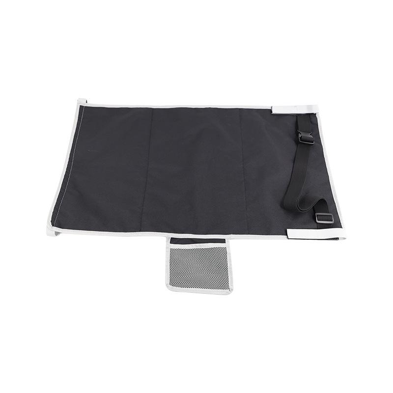 

1pcs Portable Kids Airplane Travel Seat Extender Pad Adjustable Flight Bed with Oxford Fabric Seat extension pad чорний