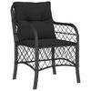 Vidaxl 5-Cz. Garden Furniture Set With Cushions, Black, Poly Rattan
