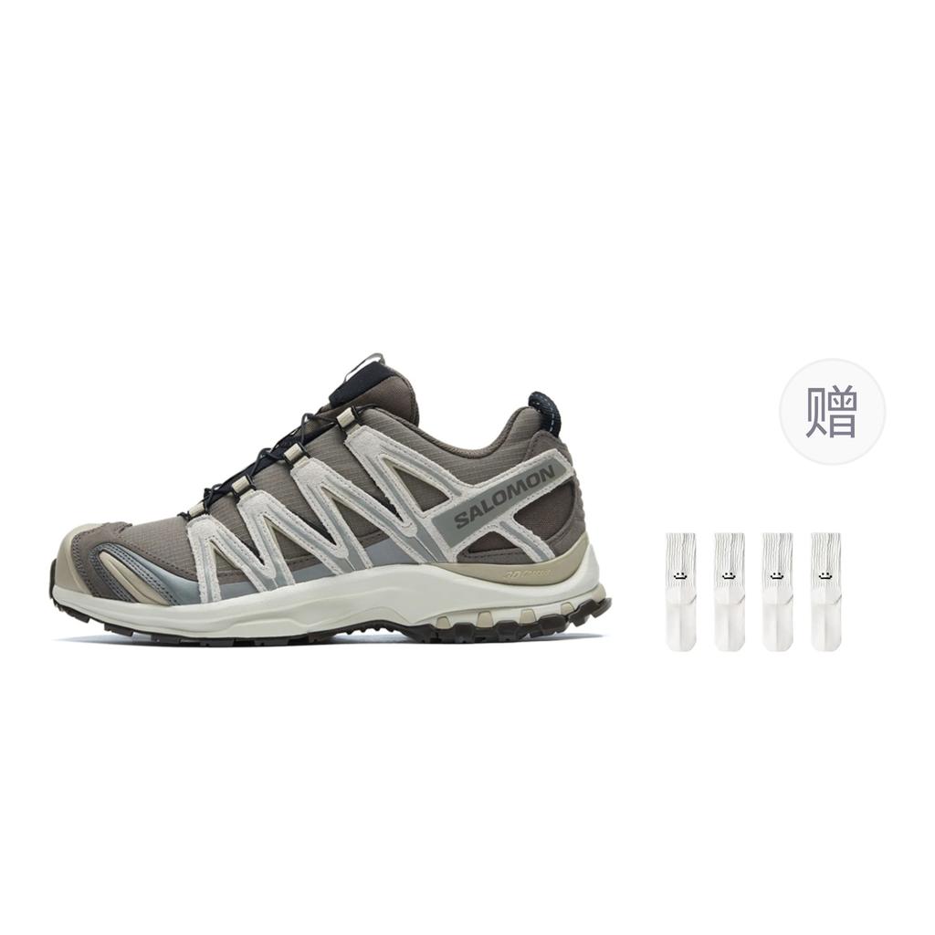 New SALOMON XA PRO 3D Slip Resistant Abrasion Resistant Low top Running Shoes Unisex Taupe Light Green Apricot L477920