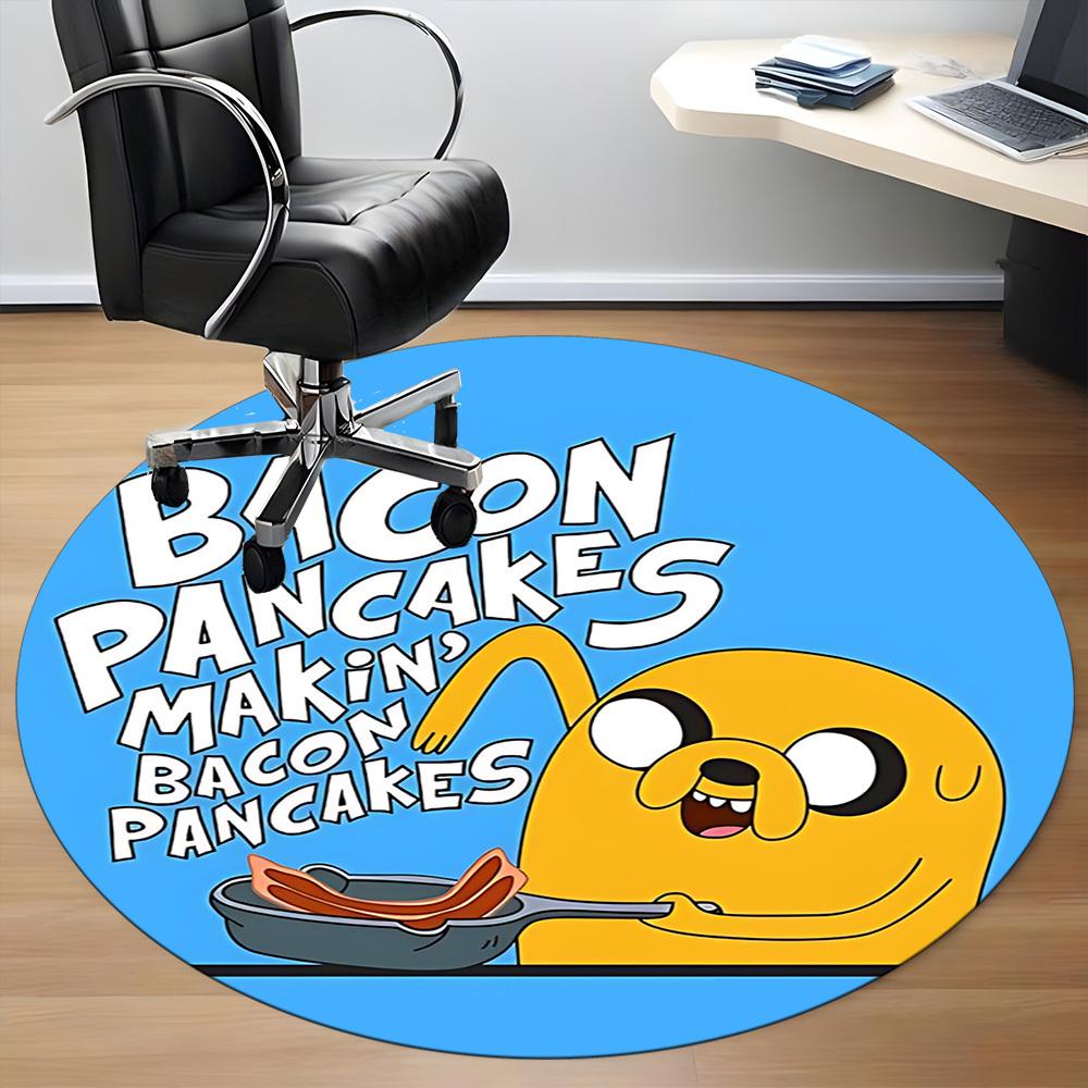 1PC Jake the Dog Office Round Area Rug, Indoor Mat Suitable For Office, Under Office Chairs Bedroom Living Room Home Decor DT1212001