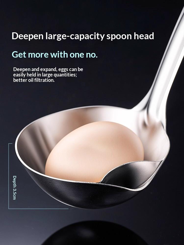 Gianxi 304 Stainless Steel Oil Separating Spoon  Oil Filtering Tool  Oil Removing Soup Separation Spoon For Household Use