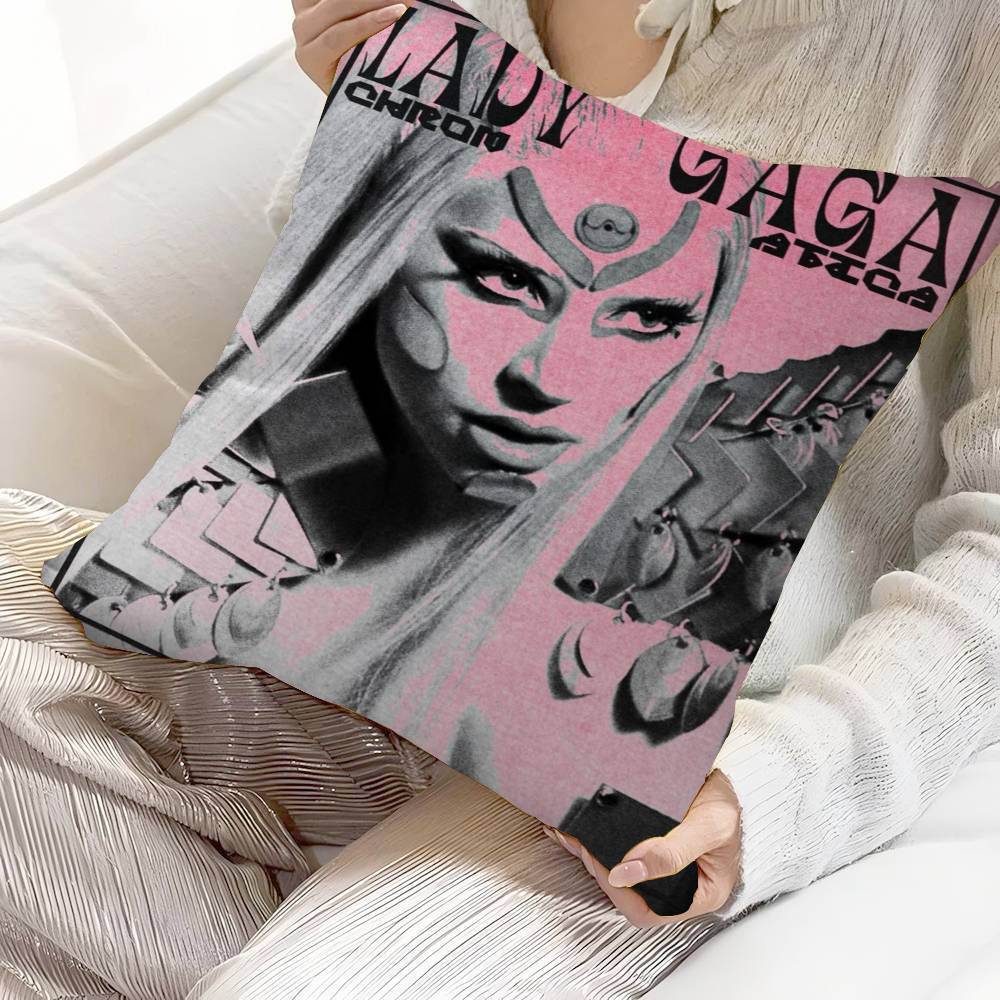 LLady GGaga Cushion Cover Pillowcase Upholstery Sofa Throw Pillow Home Decor Pillowcas