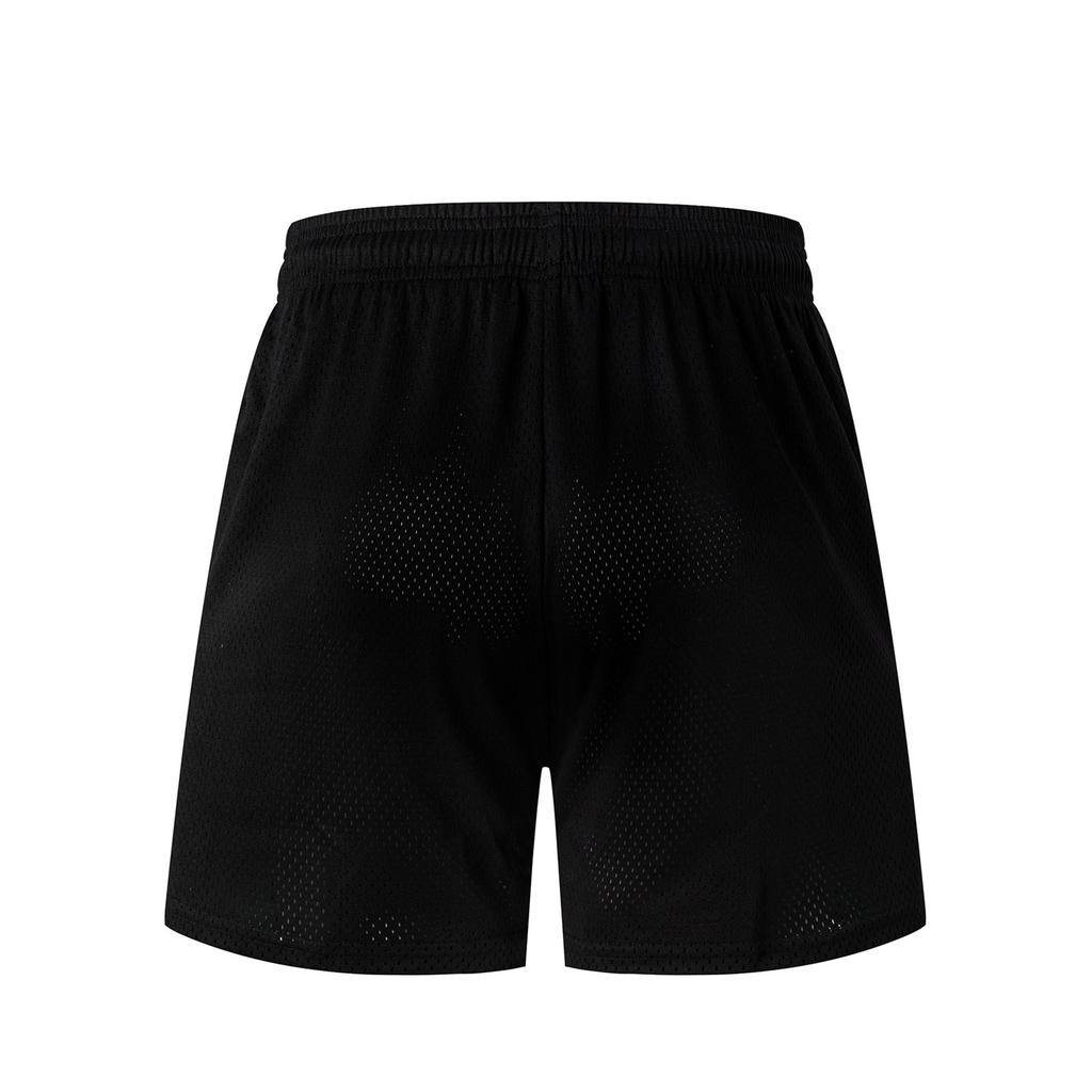 EES-15 Herren Mesh Sportshorts, Schwarz Kansas City Chiefs Logo Print Atmungsaktiv Sommer Street Strand Boardshorts