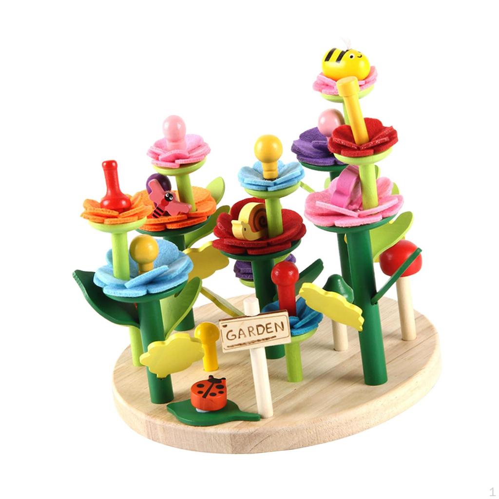 Flower Building Toy Set Sensory Toys Boys Garden