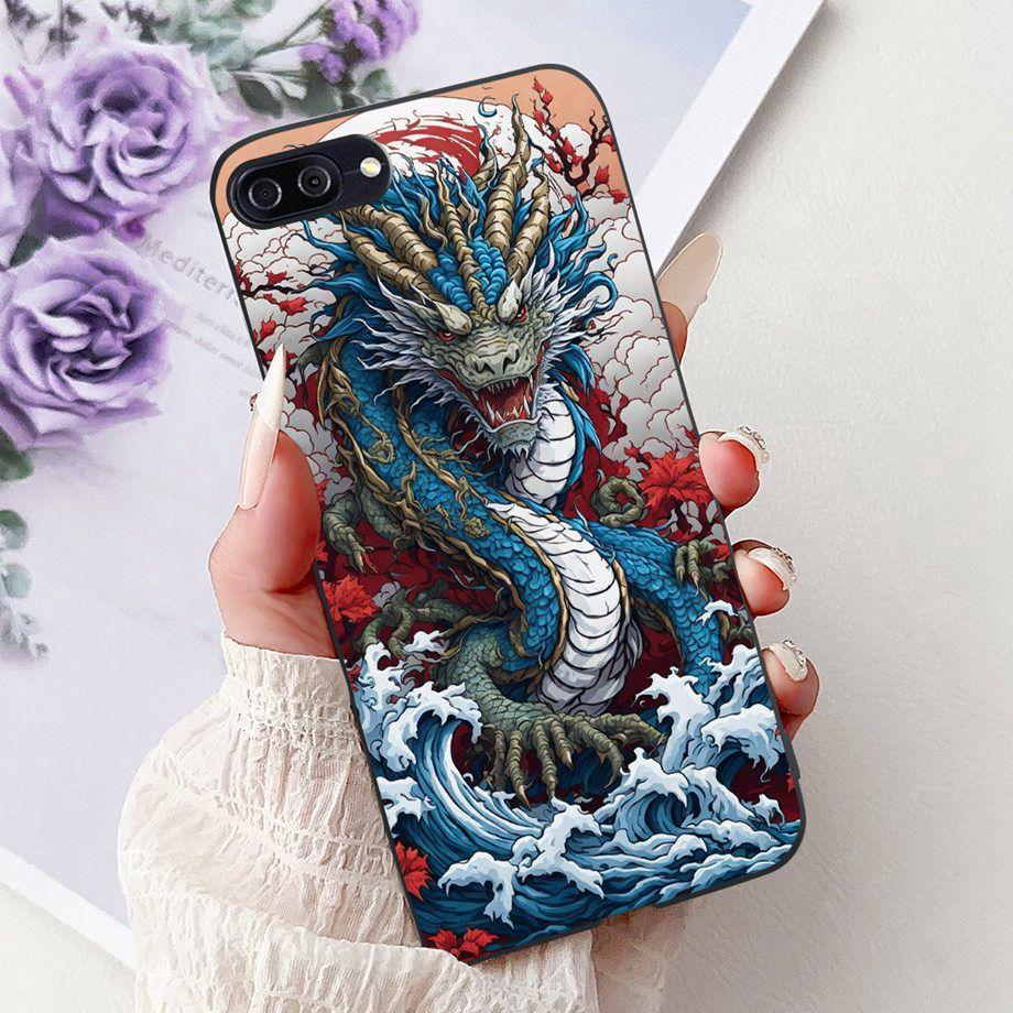 Dragon Koi Fish Landscape Phone Case For ASUS ZC554KL ZC553KL ZE553KL ZE554KL Back Cover Soft TPU Cartoon Bumper ZENFONE 4 MAX