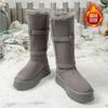 Thick-soled Snow Boots Women's 2025 New Winter Fur Integrated High Tube Piled Thickened Cotton Shoes Knight Long Tube Cotton Boots