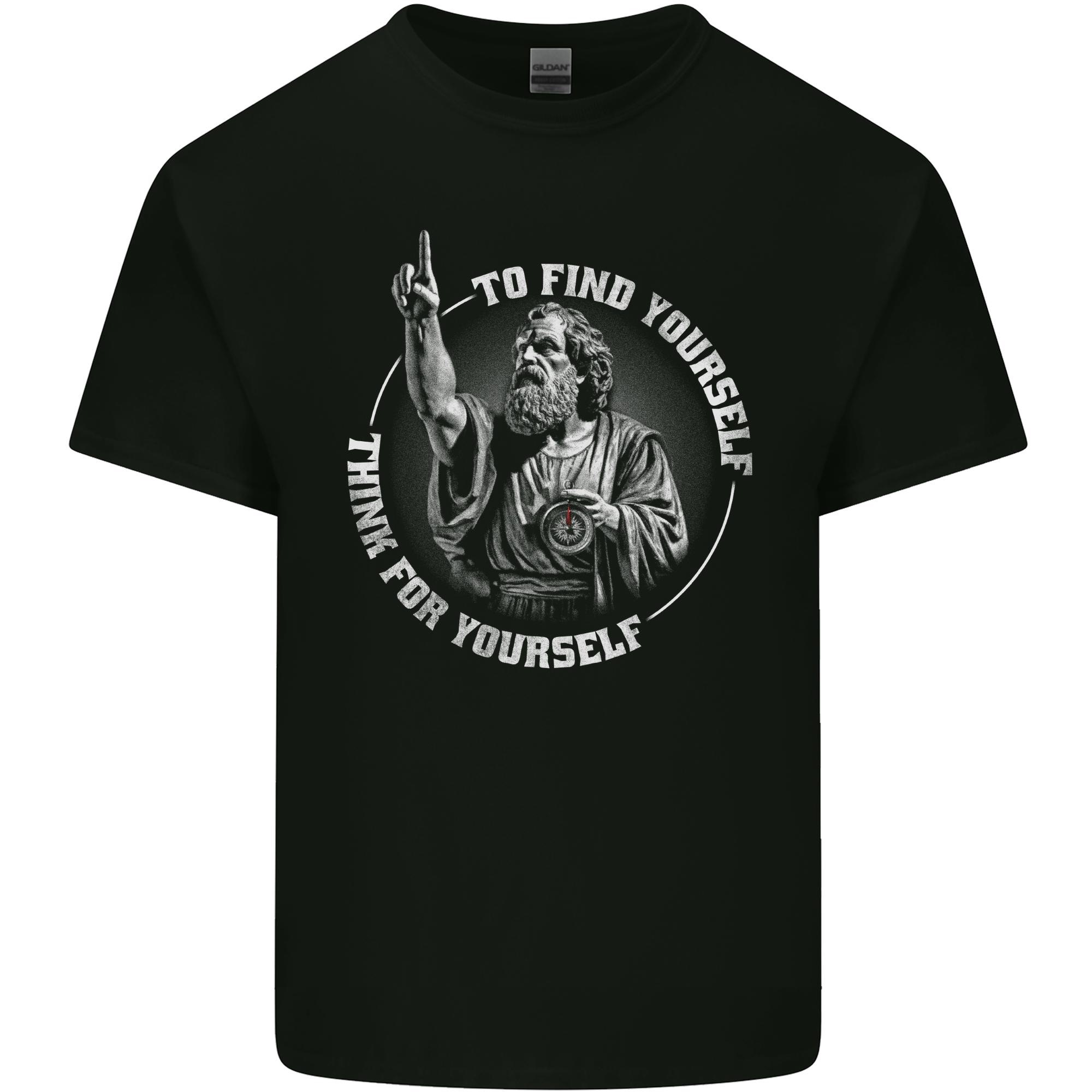 Socrates Wisdom Quote Think For Yourself Unisexs Light Cotton TShirt S