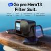 TELESIN ND8 ND16 ND32 ND64 CPL Lens Filter Set Aluminium Alloy Frame for GoPro Hero 13 Action Camera ND CPL Lens Filter