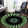 1pc Abstract Pattern Carpet, Round Non Slip Durable Large Size Office Carpet, Suitable for Office