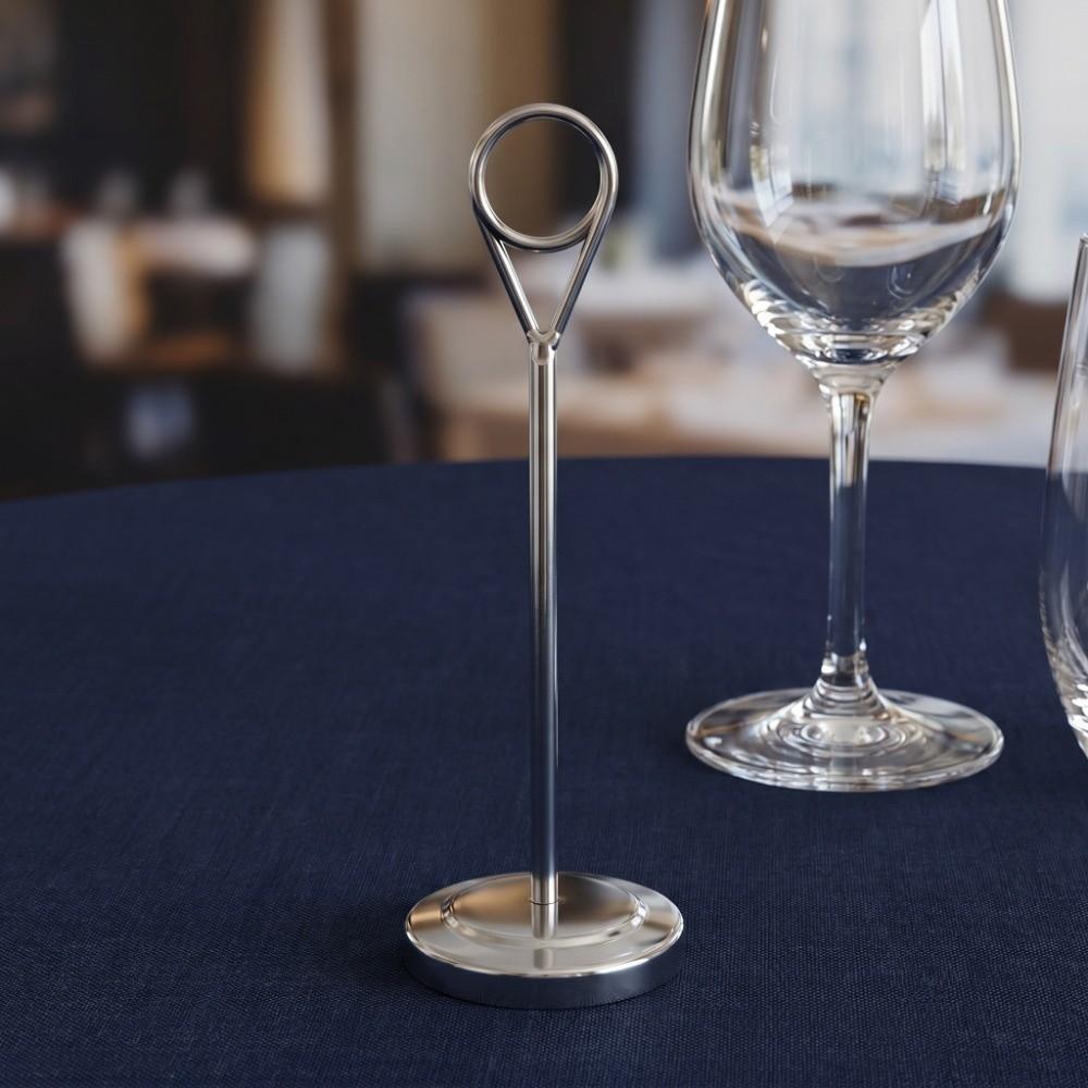Weighted Non-Slip Base Table Number Holder Stainless Steel Photo Stands Birthday Wedding Party