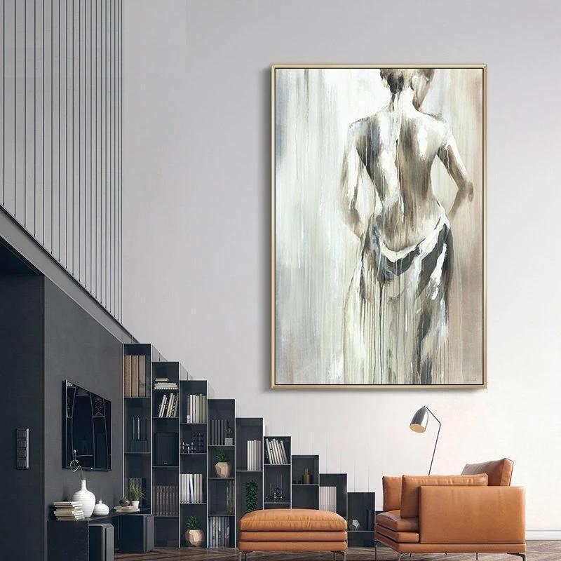 Modern Minimalist Portrait Poster Canvas Painting Modern Home Living Room Bedroom Bar Room Decorative Wall Art