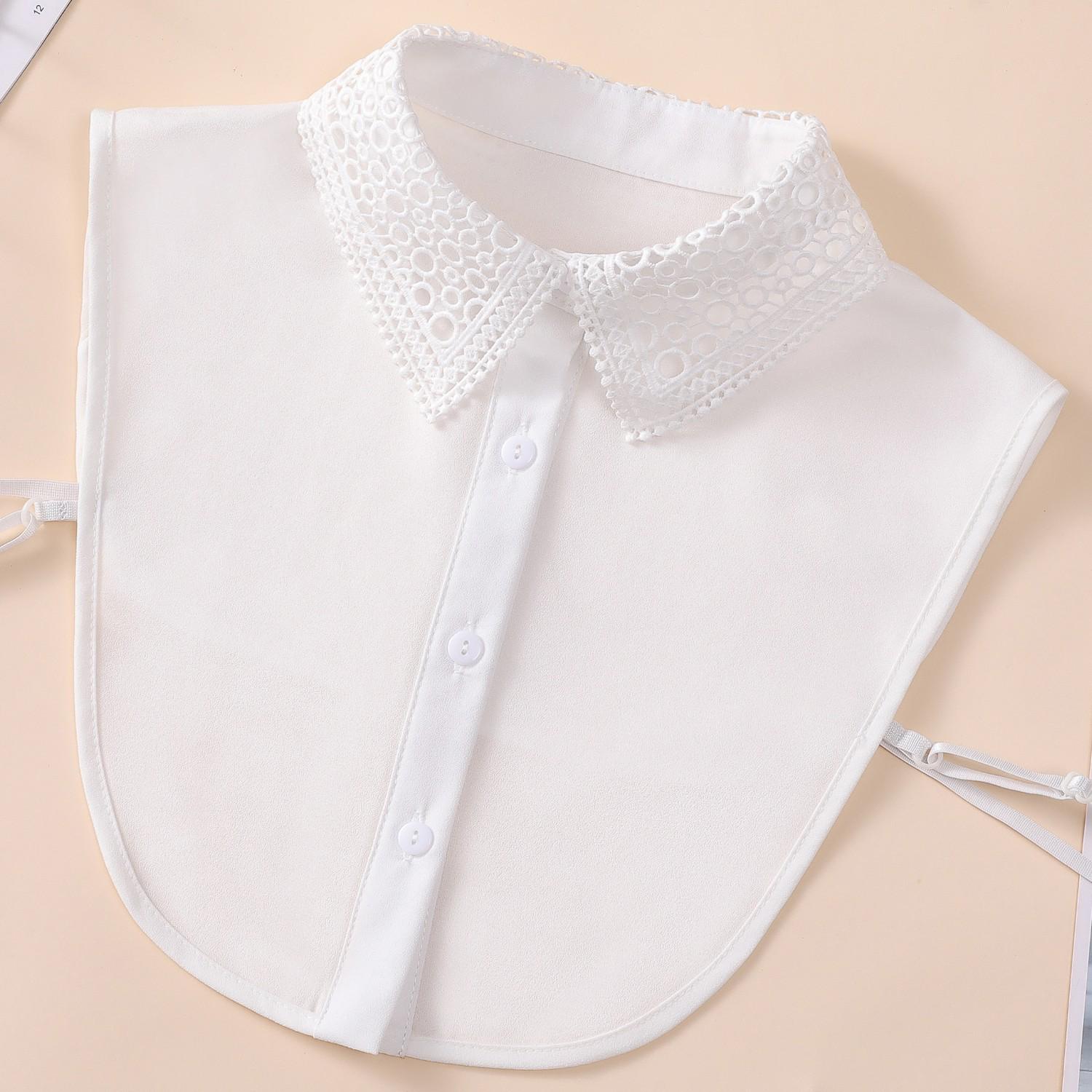 High-Quality Versatile Water-Soluble Embroidery Fake Collar for Women s Fashion белый