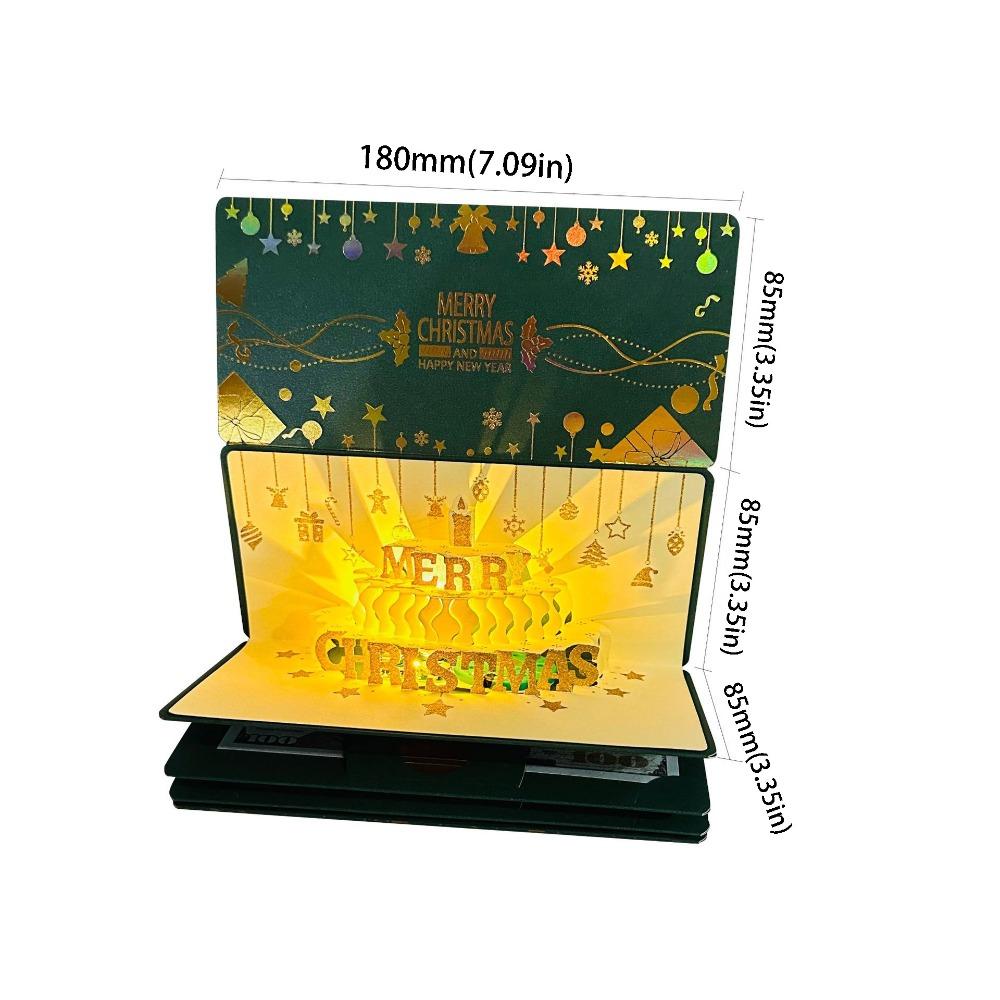 Colorful Christmas Greeting Card Creative Gift Music Christmas Card 3D Christmas Card  Holiday