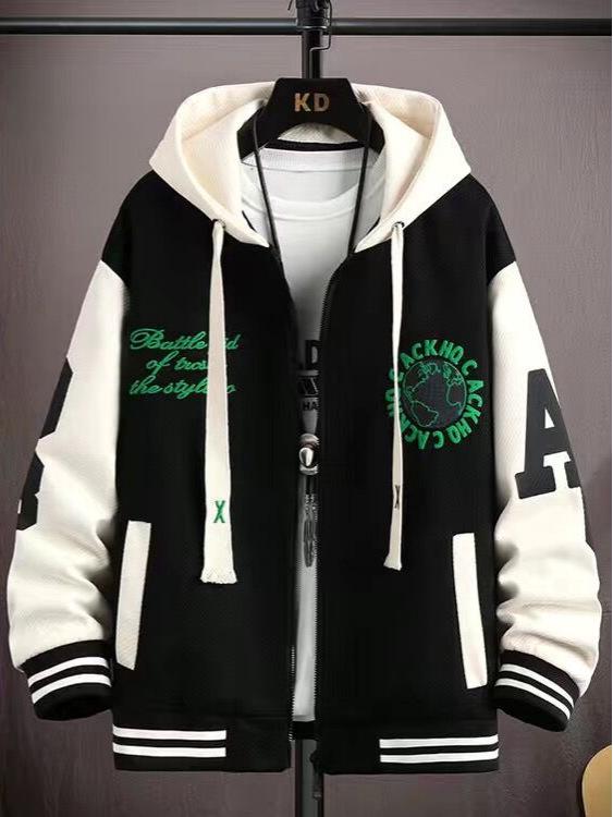 2025 Spring/Autumn Boys' Student Jacket: Trendy, Versatile Baseball Uniform Top for Teens