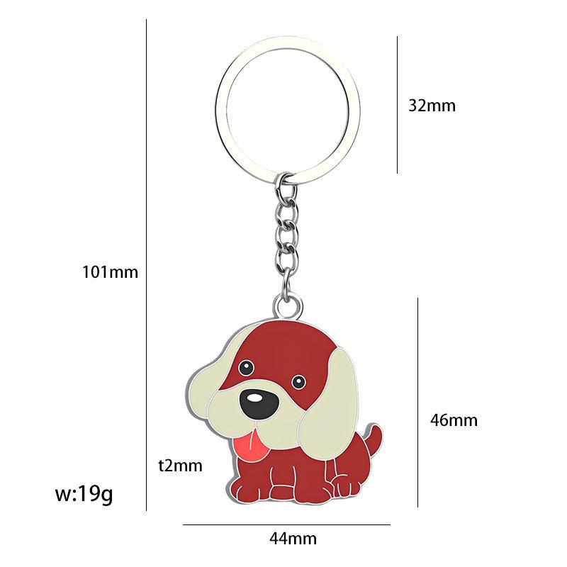 Custom Cartoon Pet Keychain: Puppy & Cat Head-Shaking Pendant - Fun Gift