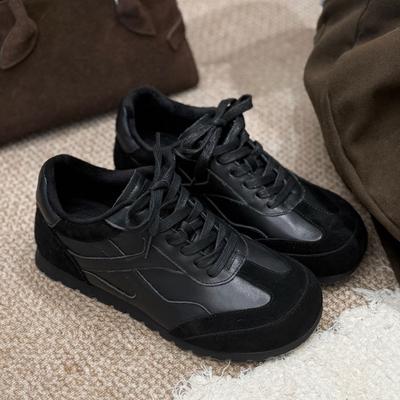 Great-looking Leather Women's Soft-soled New Autumn and Winter Versatile Sports and Leisure Shoes