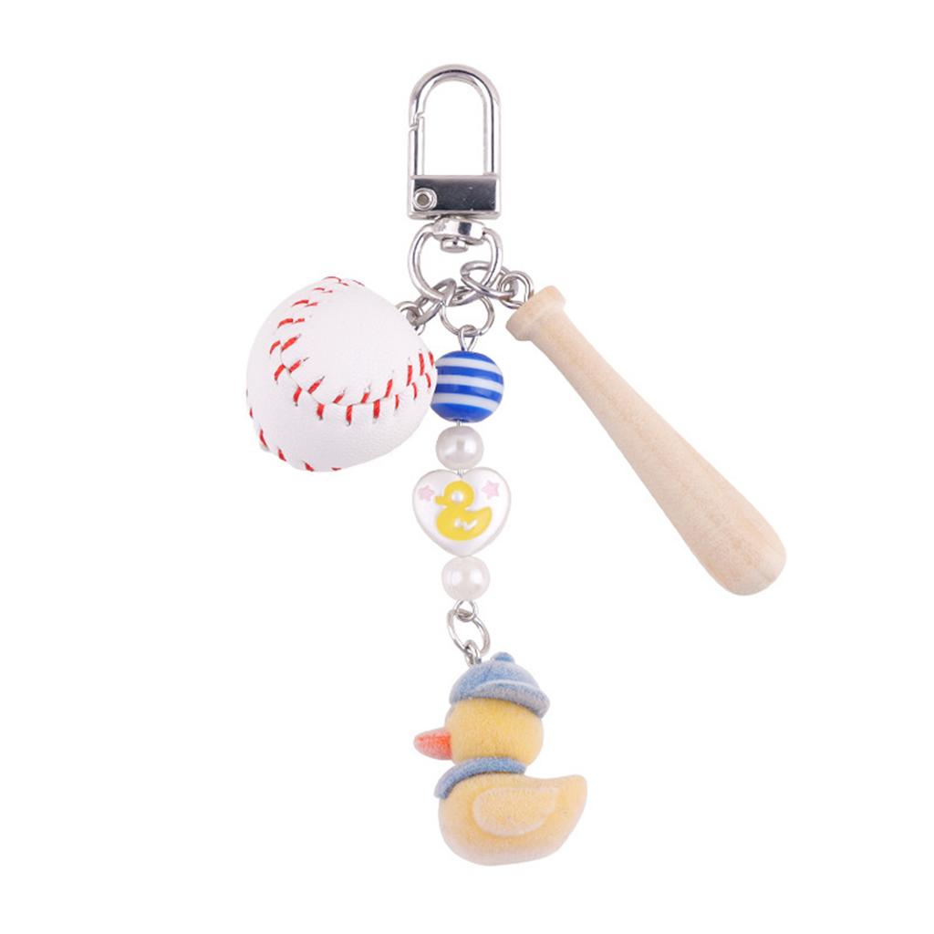 Cute Yellow Duck Keychain Sports Style Adorable Design Lightweight Ideal Gift For Young Women And Cartoon Lovers