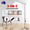 USB Modern Touch LED Standing Floor Lamp Reading for Living Room Bedroom Dimmable Standing Lamp Table Lamp Floor Lamps Black/White 8W