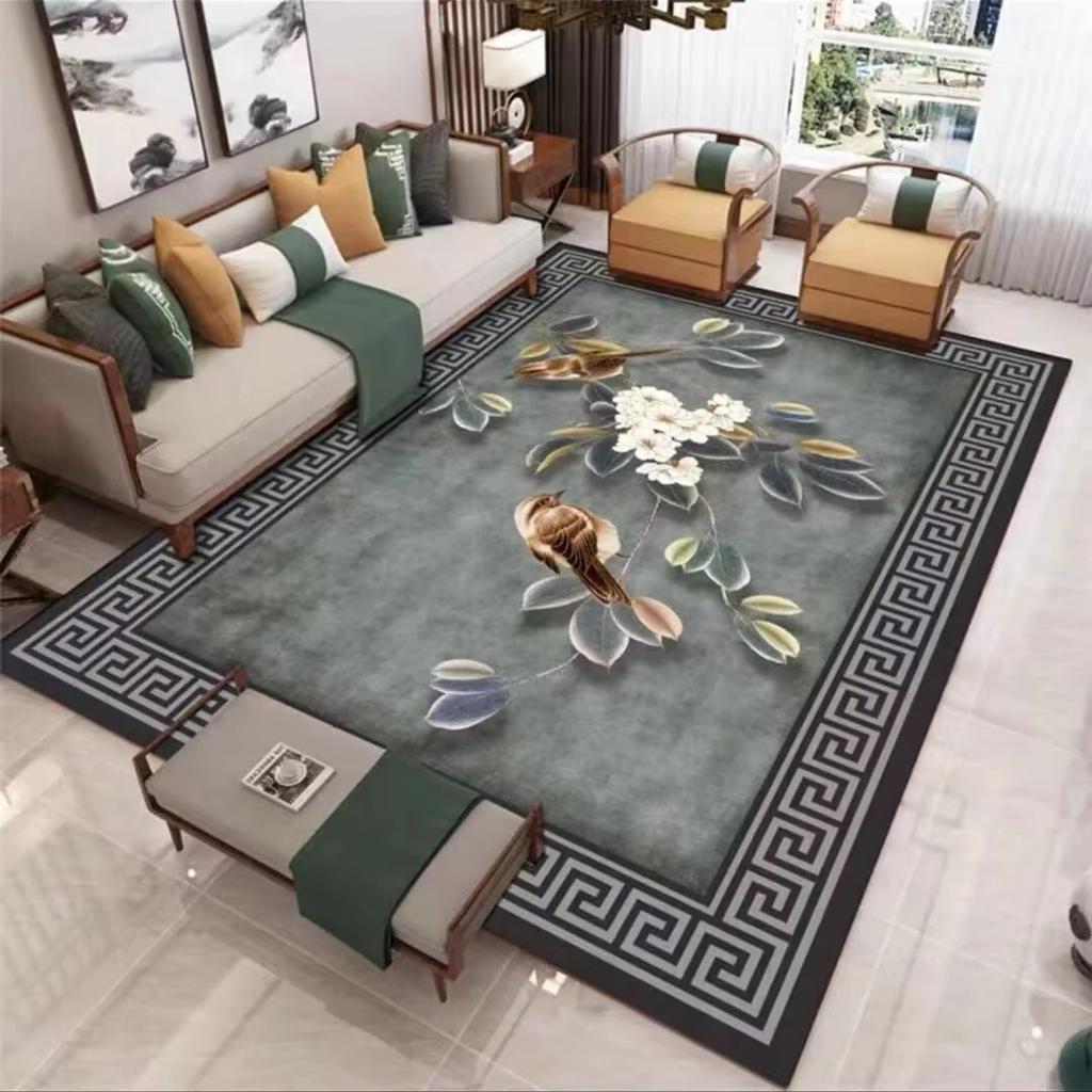 New Chinese Carpet Large Area Living Room Non-Slip Mat Home Decoration Bedroom Blanket Study Tea Room Carpet