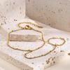 Exquisite Vintage Wrist Bracelet for Women Finger Ring Chain Charms Beads Bracelet Chain Lady Trendy Aesthetic Jewelry Set