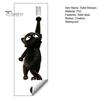 Bathroom Toilet Decals Furry Black Cat Seat Sticker, Waterproof PVC Decal, Removable Pattern Cute Animal Wall Art for Tank And Lid Decoration Humorous