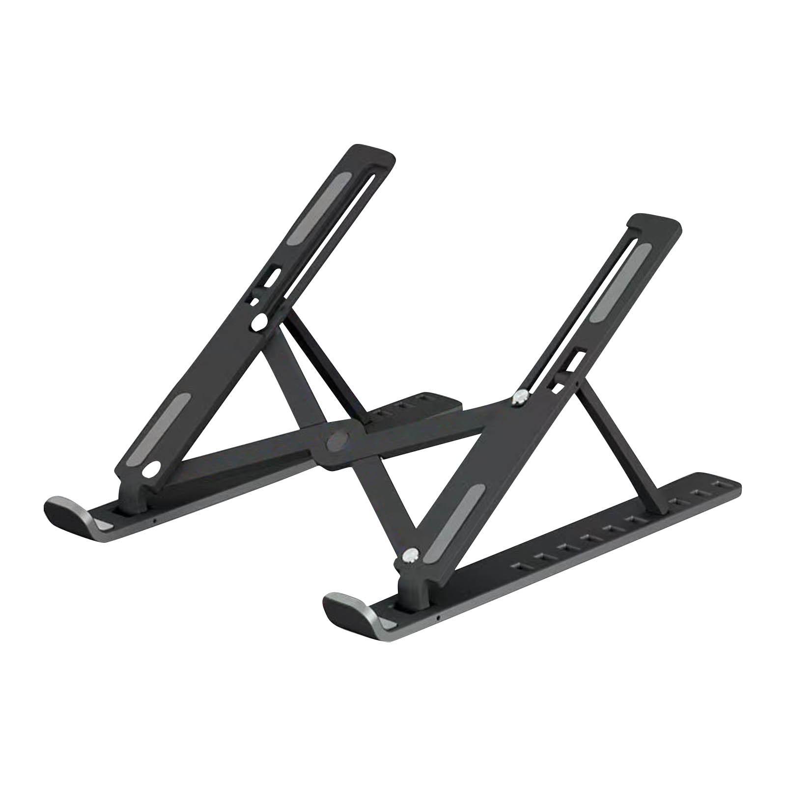 

Большая пластиковая 10-скоростная подставка для ноутбука, складная, удобная подставка для ноутбука One Size чёрный