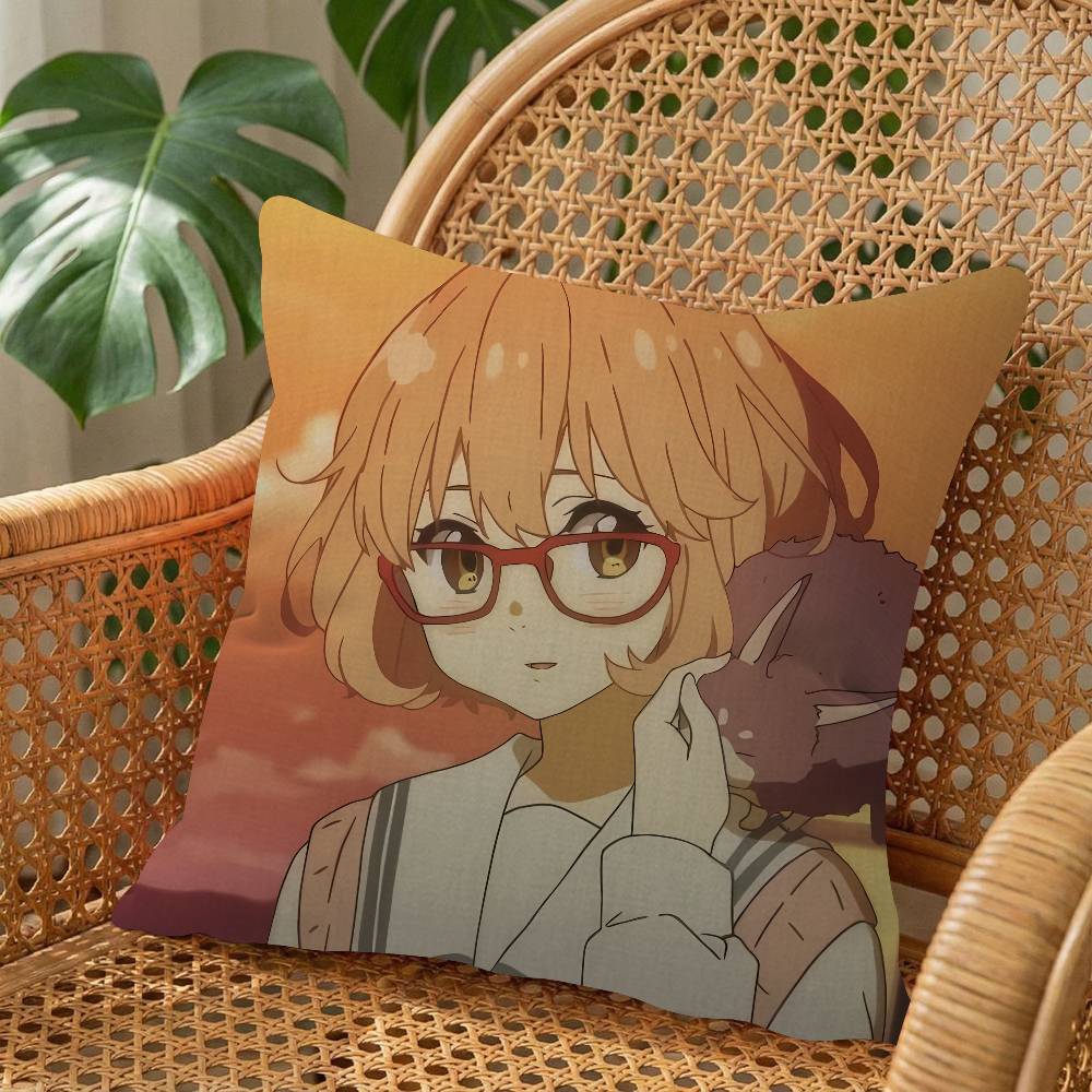Japanese Anime Beyond The Boundary Cushion Cover Pillow Cover Decor Pillowcase Printed Cushion Case For Couch