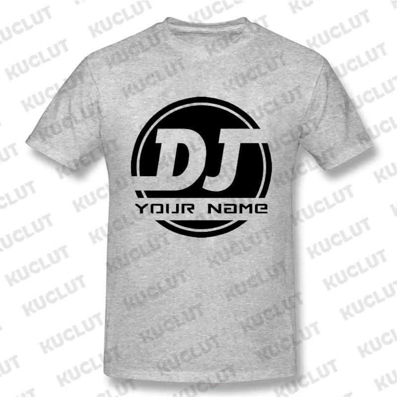 T Shirts for Men Personalised DJ T Shirt Custom DJ Name Music Unisex Tee Shirts Hip Hop Style Clothing DJ Music Lover DIY Tees