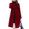 Woolen Coat Women's Mid-length British Style Spring and Autumn New Slim Woolen Coat Women's Slim Woolen Suit