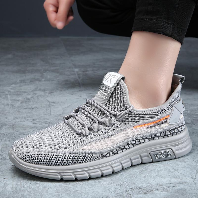 Men'S Mesh Breathable Running Shoes Lightweight Thin Sole Airy Loafers Summer Hollow Out Casual Sneakers Soft Bottom