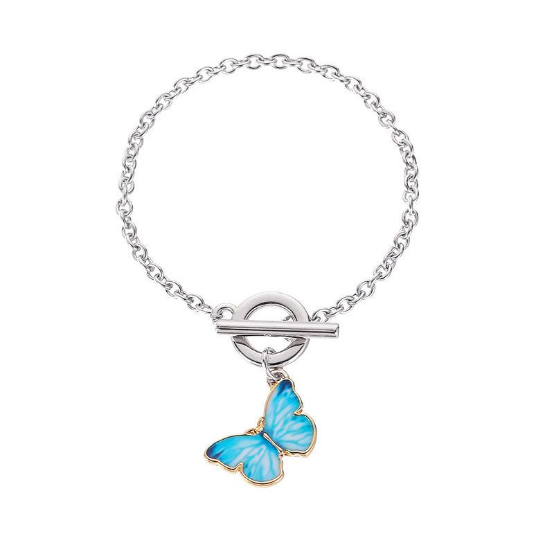 

Internet celebrities with small fresh gradual change butterfly bracelet women exquisite handmade jewelry світло-синій колір