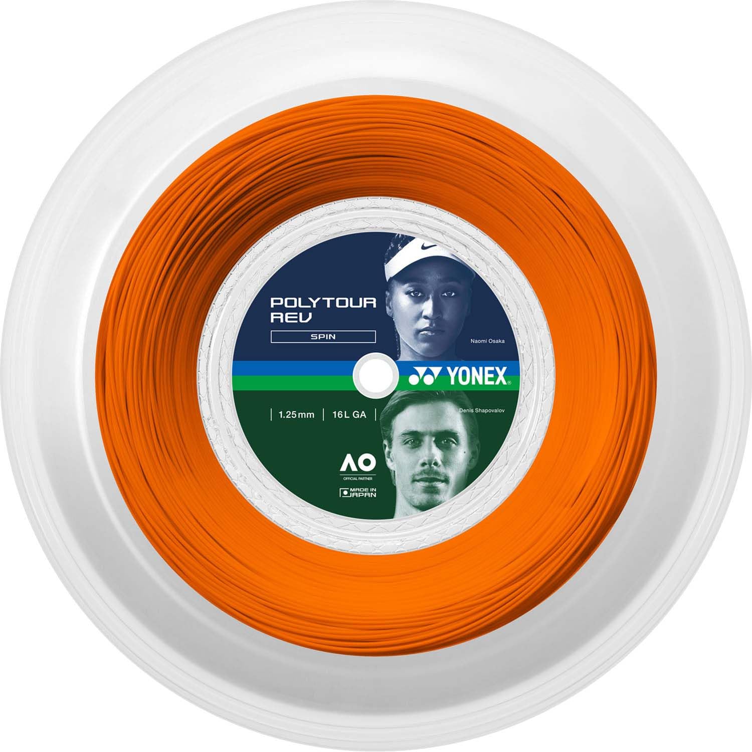 YONEX POLY TOUR REV 125 200m roll PTR125R2 tennis string
