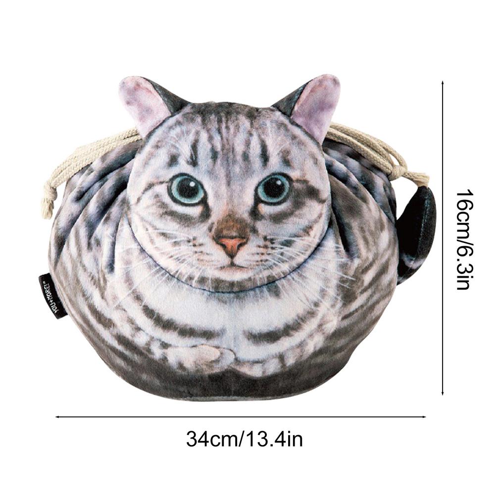Cat Makeup Bag Women Cosmetic Pouch Funny Kitten Drawstring Toiletry Bag Makeup Travel Bag Organizer Portable for Business Gym