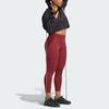 Adidas SS23 Solid Color Quick-Dry Cropped Fitness Pants Women Bottoms Dark-Red IA7163