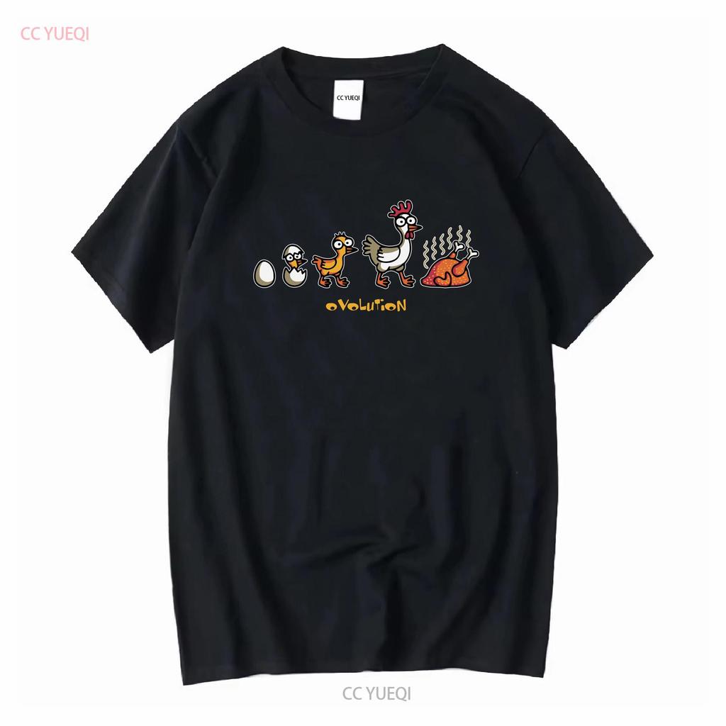 Funny Eggvolution Evolution Chicken Egg Ovolution T Shirt long or short sleeves vintage Washed Soft streetwear