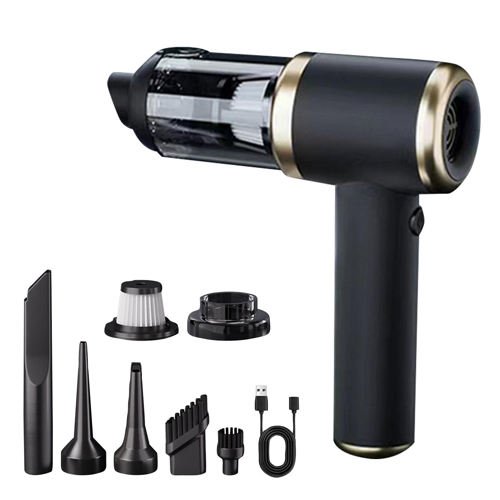 

Ручной пылесос, Автомобильный пылесос, Набор портативных беспроводных пылесосов 6-в-1. Удаление клещей и насекомых. беспроводной One Size чёрный