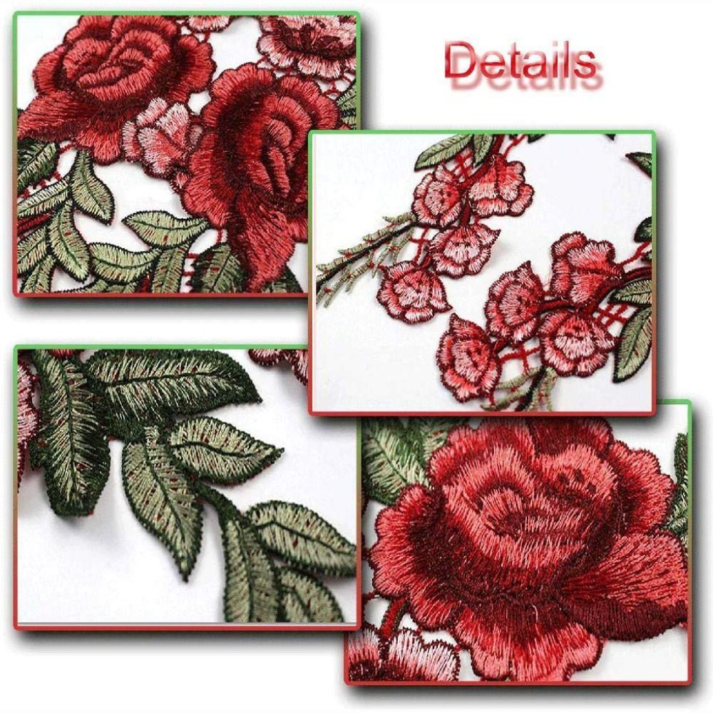 Floral Embroidery Flower Patch Multicolor Sew on Patch Fashion Elegant Sewing Accessories