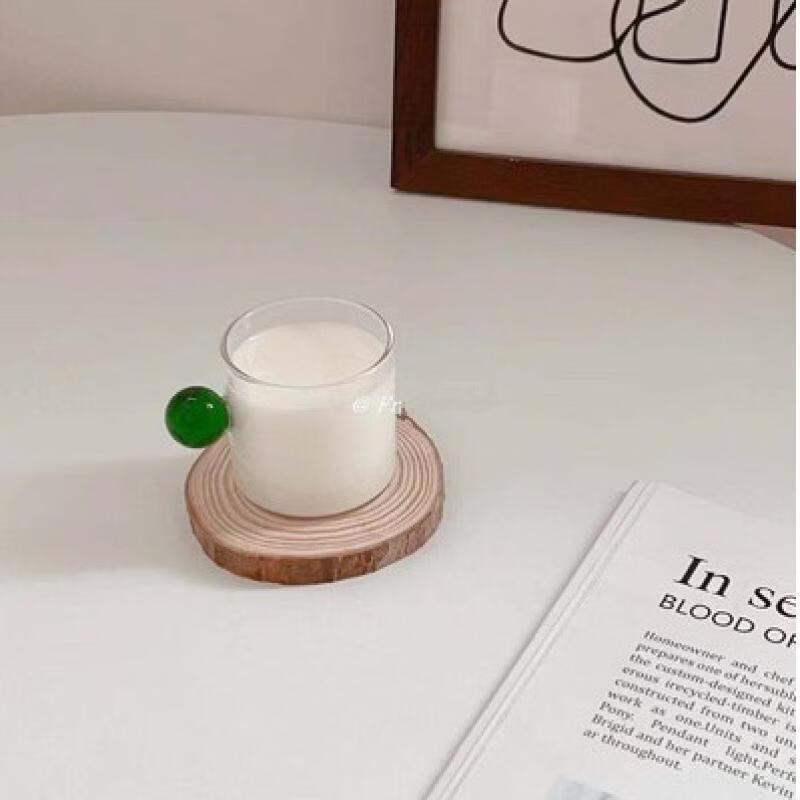 Round Handle Glass Cup