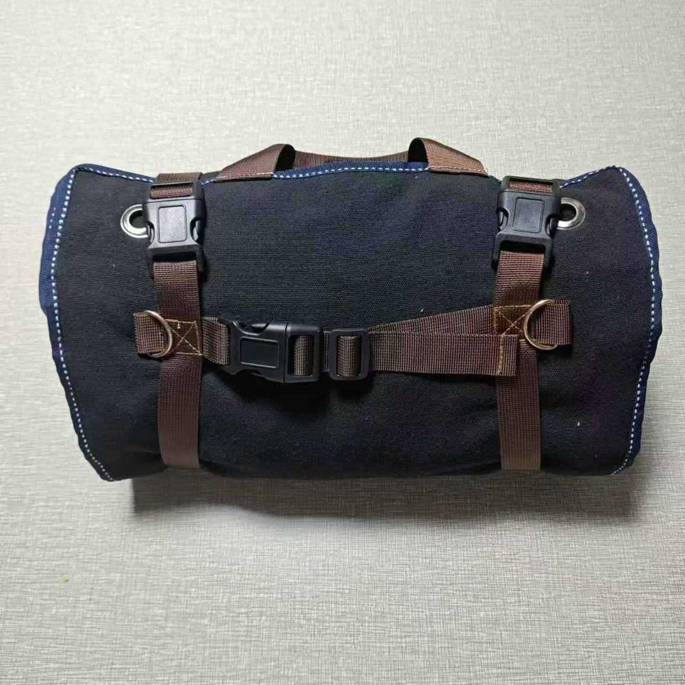 Bag Roll 15-Pockets Roll Heavy-Duty Tool Roll Up Bag Durable Waxed Canvas Tool Roll  Electrician