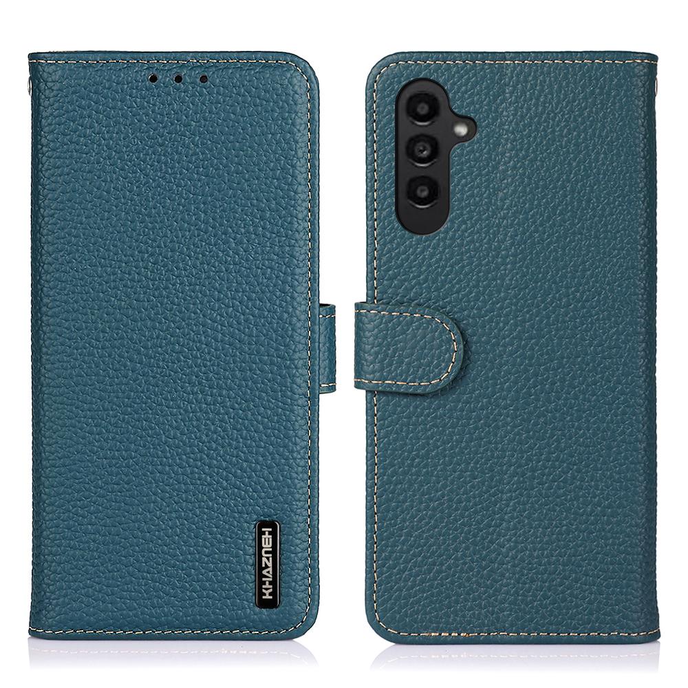 

KHAZNEH Чехол для Samsung Galaxy A17 из натуральной коровьей кожи, откидная крышка для телефона Green