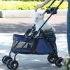 Pet Compact Summer Heat 4 Spacious Swivel Seat Suitable for Small and Medium and Small 15KG Weight Gray xinxin-home Stroller, Foldable, Storage,