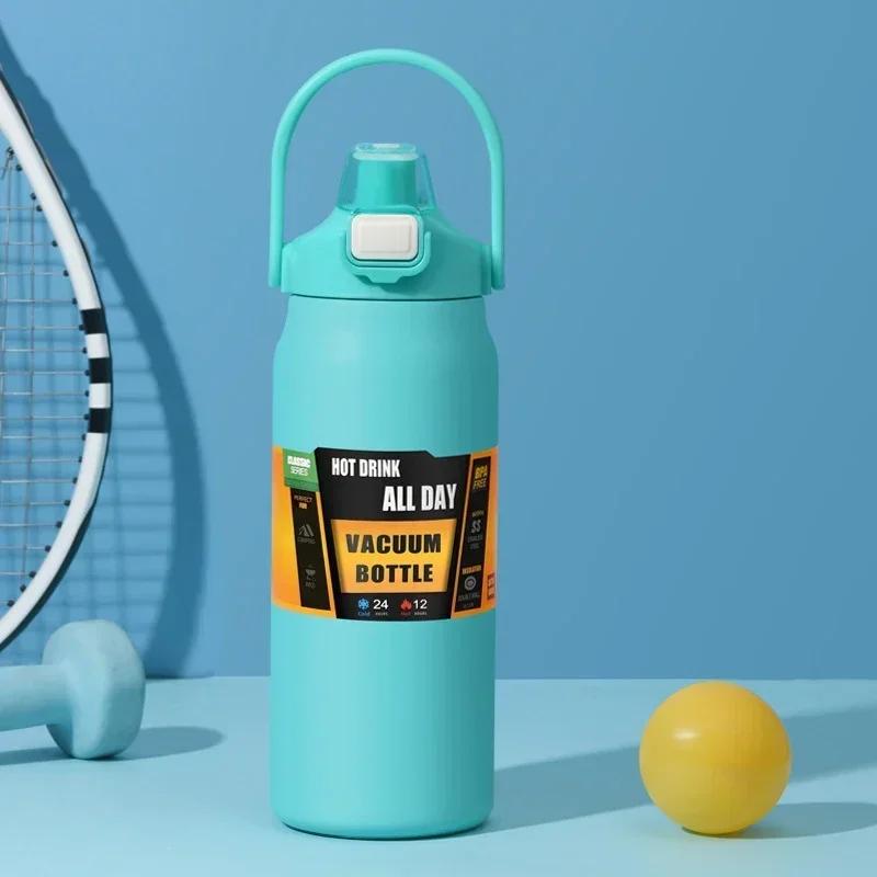 

Термокружка из нержавеющей стали 800/1000/1200 мл сохраняет холод и тепло термос большой емкости для занятий спортом на открытом воздухе изолированный стакан для воды 800ML светло-зеленый