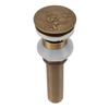Antique Brass Sink Drain Push Bounce Sink Drain Stopper Bathroom Drain Stopper  For Bathroom