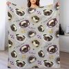 Pug Blanket Cute Pet Puppy Dog Fleece Throw Blanket Soft Lightweight Cozy Plush Flannel Blanket for Sofa Couch Bed Living Room