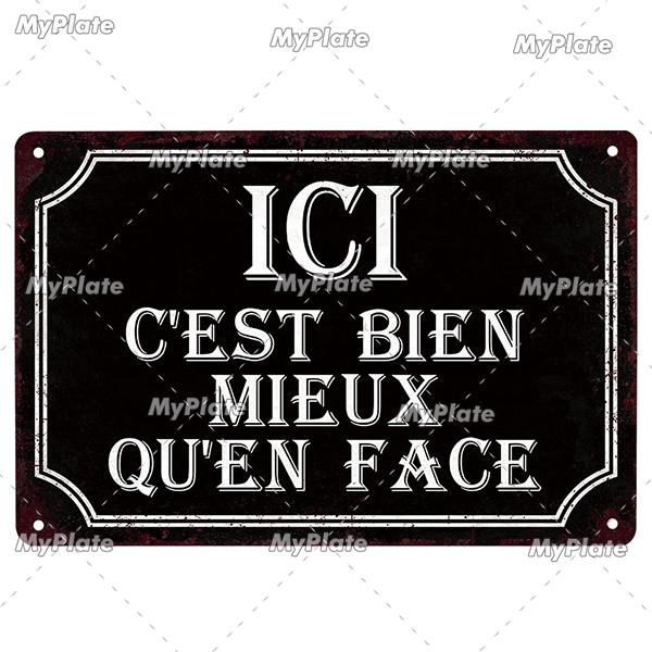 France Poster Vintage Plaque Tin Sign Metal Sign Wall Decor For Bar Plate Crafts Art Poster Custom