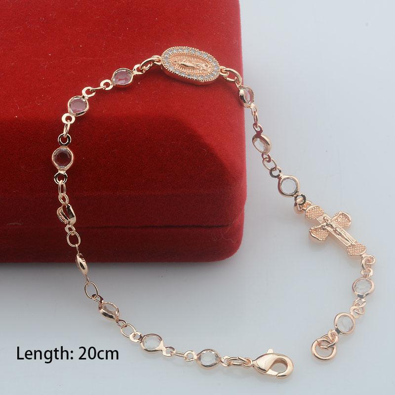Bracciale a catena maglia V in oro rosa 14K 585 per donna e uomo 20 cm Gioiello Elegante